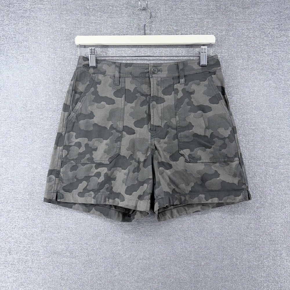 J Crew Shorts Women Size 2 Green Camouflaged Casual Cotton